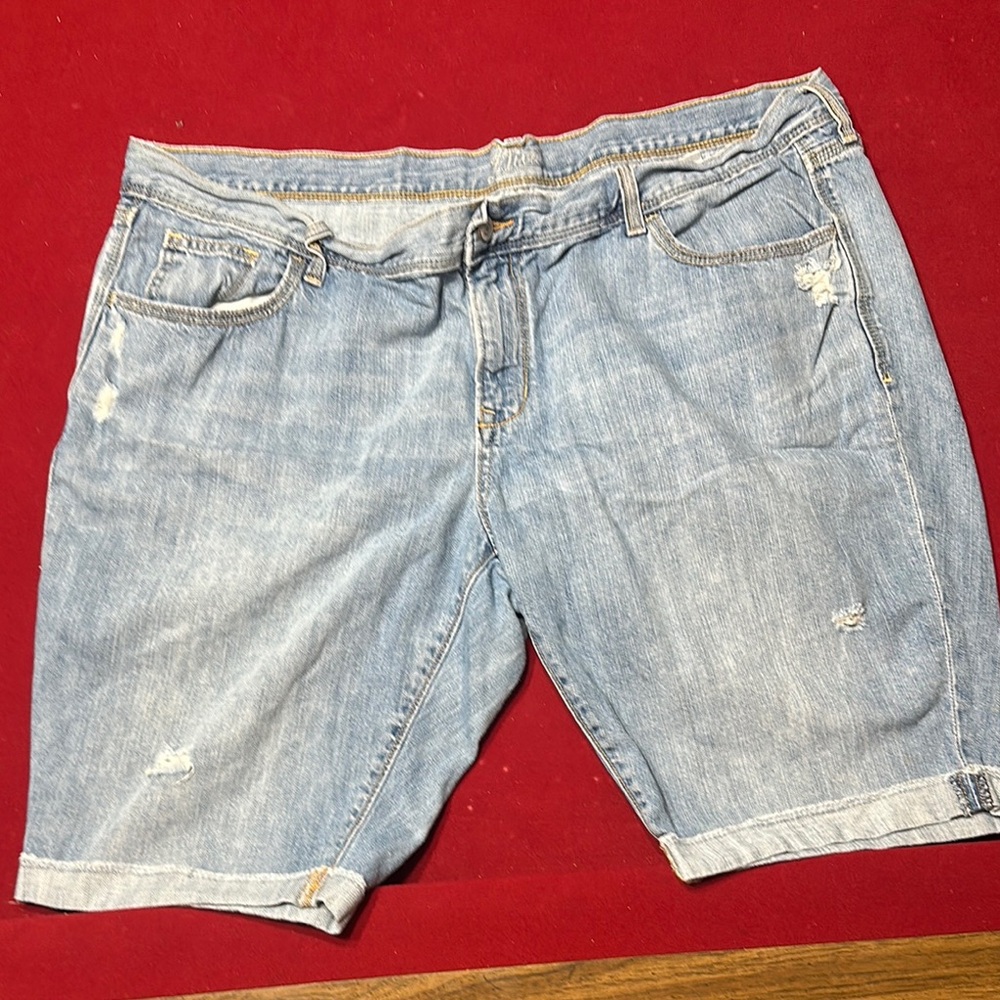 Women’s Light Blue Bermuda Denim Shorts
